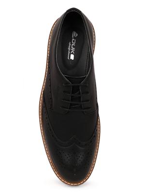 black synthetic lace up shoes - 17558225 - Standard Image - 4