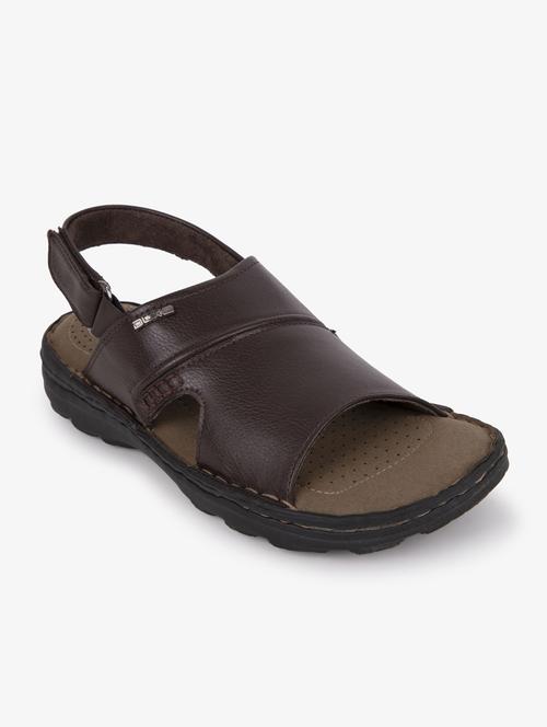 brown synthetic & mesh slip on sandals - 17558228 - Standard Image - 1