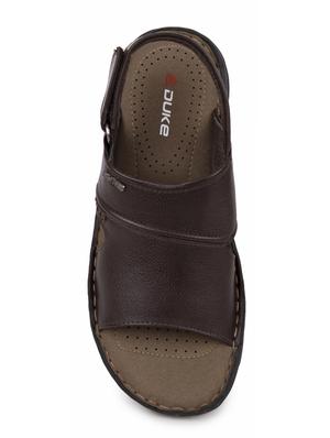 brown synthetic & mesh slip on sandals - 17558228 - Standard Image - 4