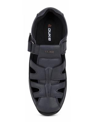 navy synthetic & mesh slip on sandals - 17558230 - Standard Image - 4