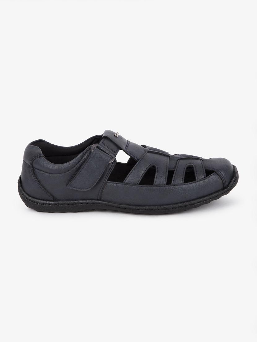 navy synthetic & mesh slip on sandals - 17558230 - Zoom Image - 2