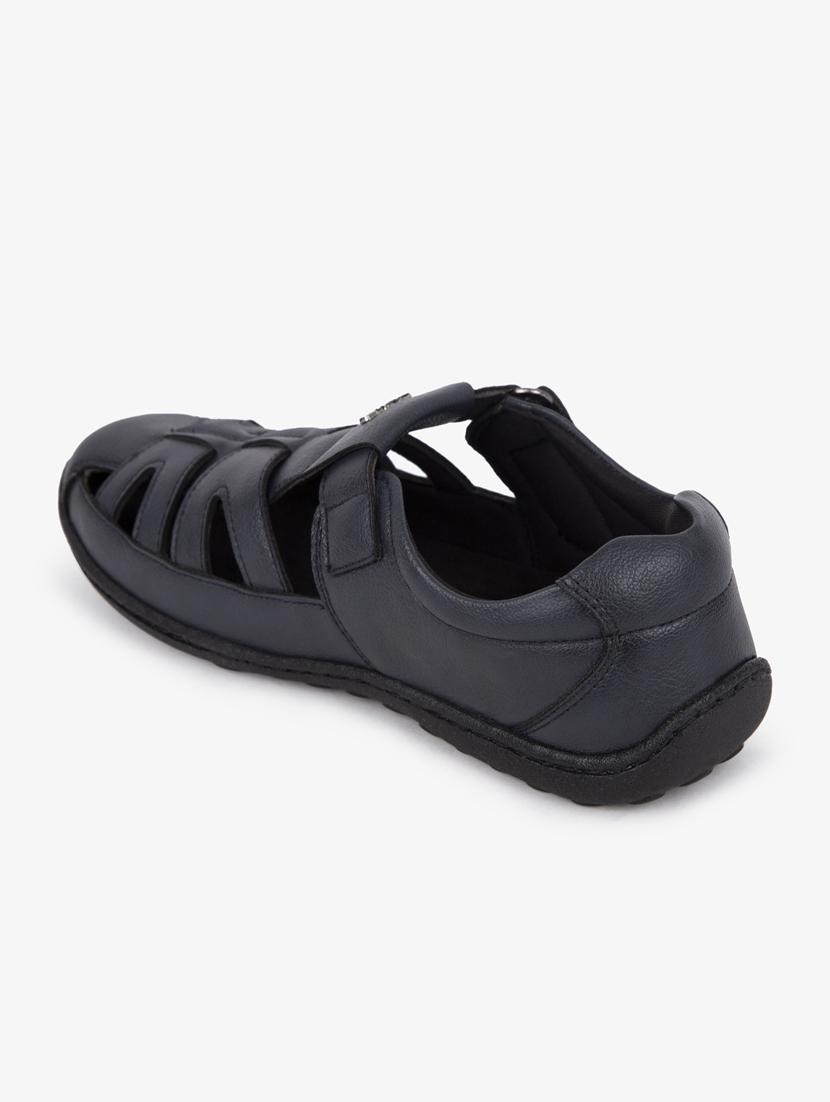 navy synthetic & mesh slip on sandals - 17558230 - Zoom Image - 3