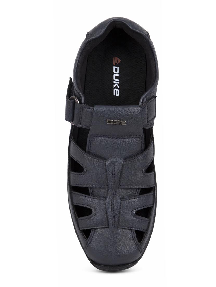 navy synthetic & mesh slip on sandals - 17558230 - Zoom Image - 4