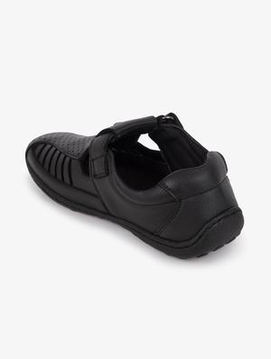 black synthetic & mesh slip on sandals - 17558232 - Standard Image - 3