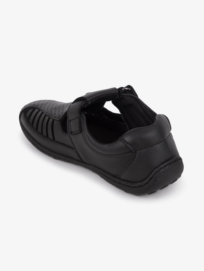 black synthetic & mesh slip on sandals - 17558232 - Zoom Image - 3