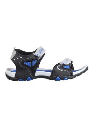 black synthetic & mesh back strap sandals - 17558239 - Standard Image - 2