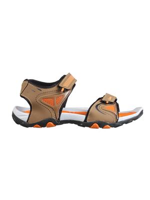 brown synthetic & mesh back strap sandals - 17558240 - Standard Image - 2