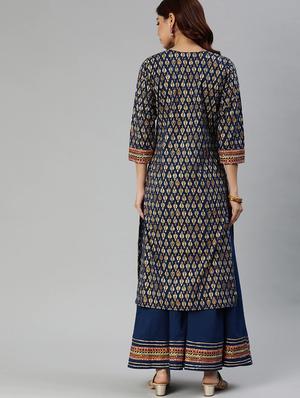 printed kurta palazzo set - 17558445 - Standard Image - 3