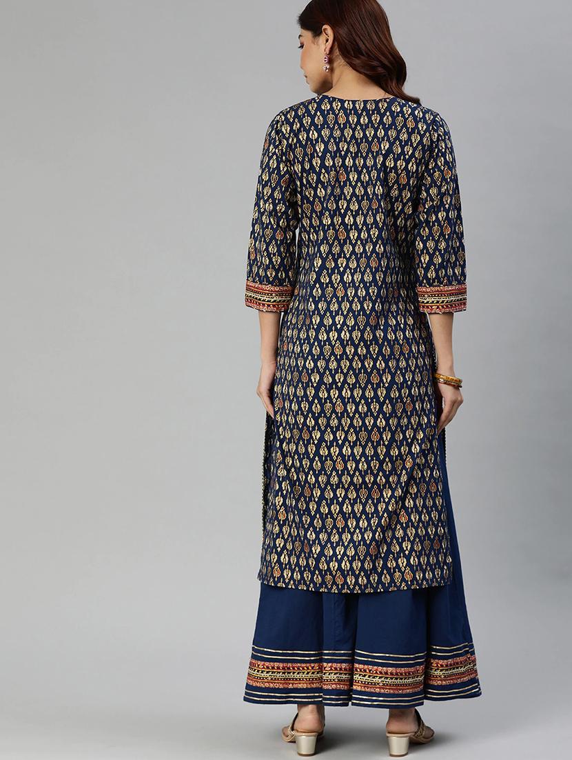 printed kurta palazzo set - 17558445 - Zoom Image - 3