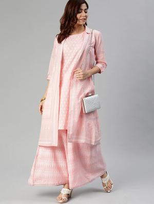 printed kurta palazzo set - 17558446 - Standard Image - 4