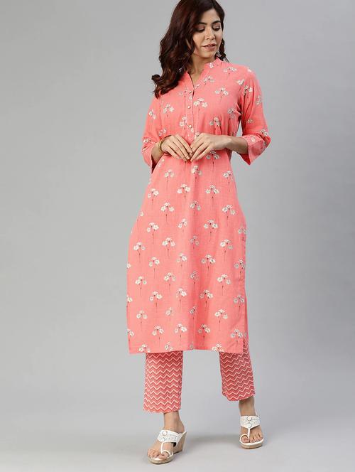 floral kurta pant set - 17558448 - Standard Image - 1