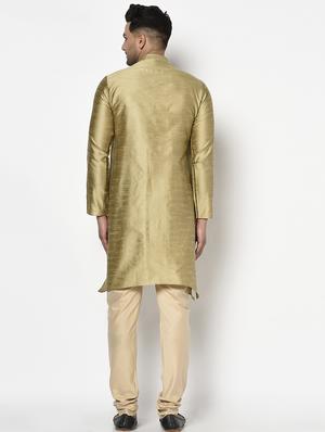 green self design kurta - 17558476 - Standard Image - 3