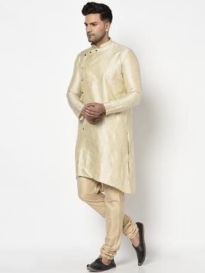 beige self design long kurta - 17558479 - Standard Image - 2