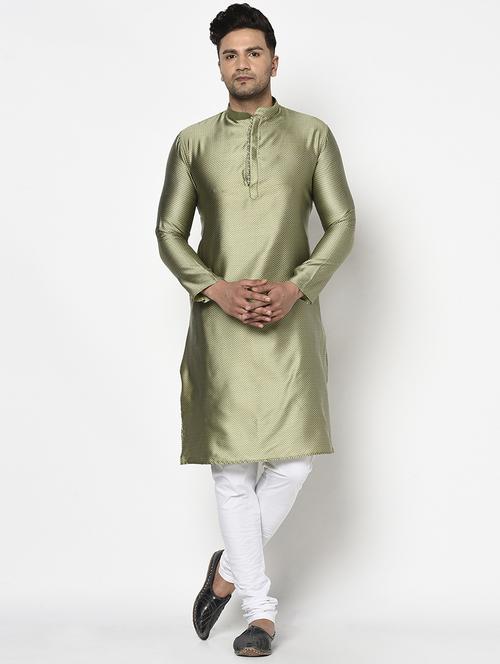 green self design long kurta - 17558486 - Standard Image - 1