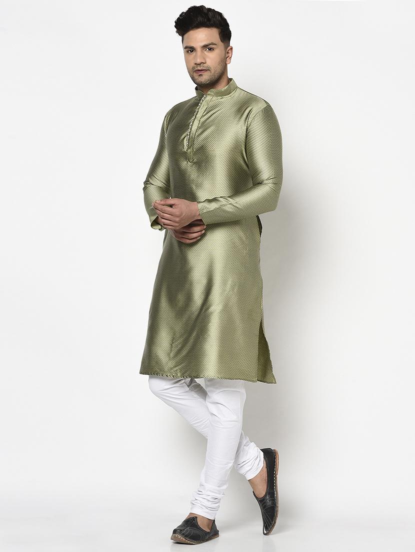 green self design long kurta - 17558486 - Zoom Image - 2