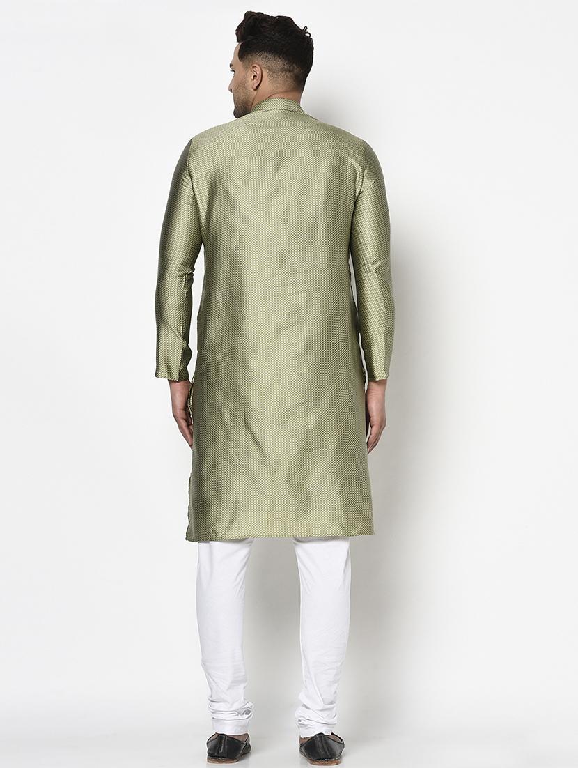green self design long kurta - 17558486 - Zoom Image - 3