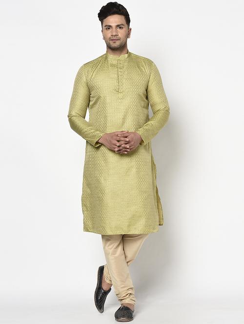 green self design long kurta - 17558492 - Standard Image - 1