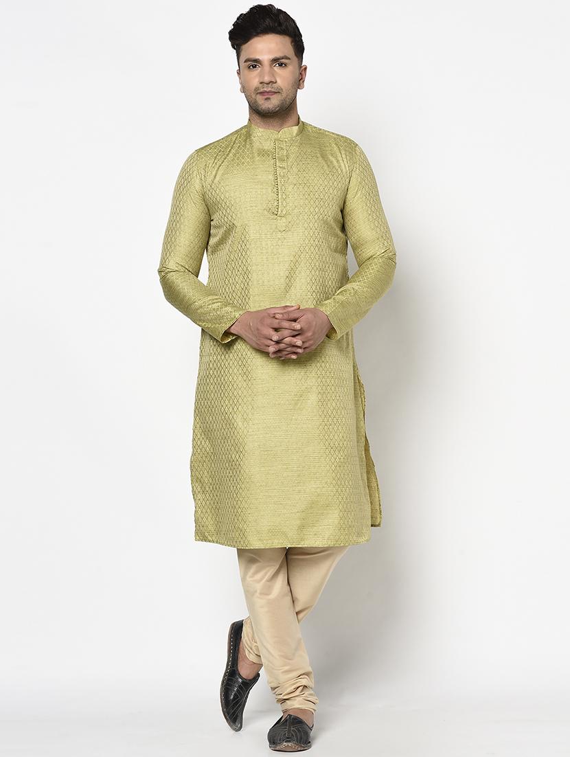 green self design long kurta - 17558492 - Zoom Image - 1