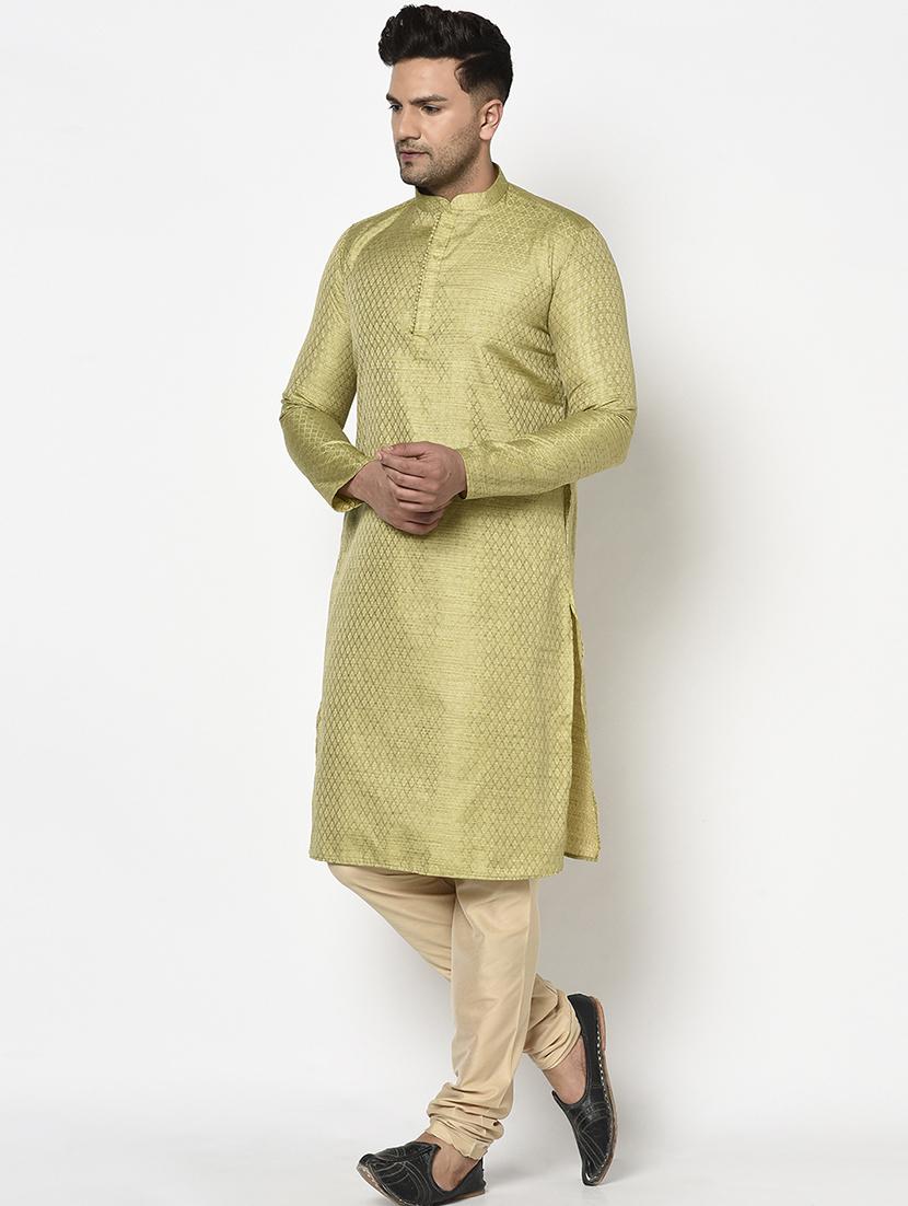green self design long kurta - 17558492 - Zoom Image - 2