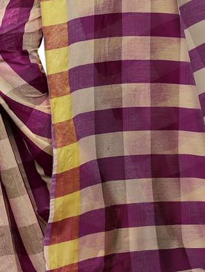 striped printed saree with blouse - 17558539 - Standard Image - 4