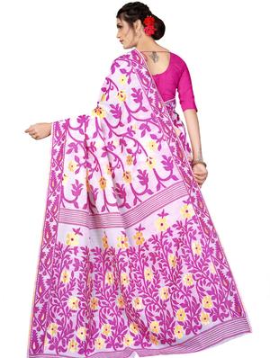 floral banarasi saree with blouse - 17558555 - Standard Image - 2