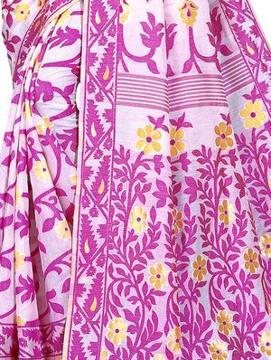 floral banarasi saree with blouse - 17558555 - Standard Image - 3