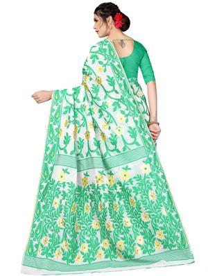 self design banarasi saree with blouse - 17558556 - Standard Image - 2