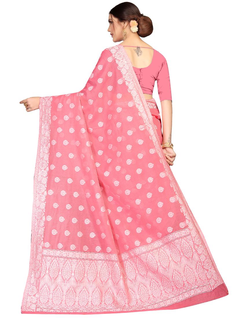 self design bordered saree with blouse - 17558565 - Zoom Image - 2