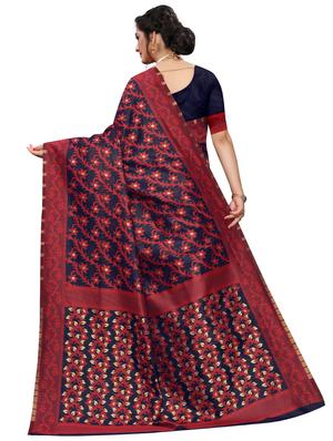 self design banarasi saree with blouse - 17558572 - Standard Image - 2