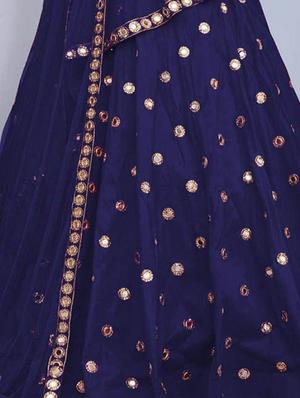 embroidered flared lehenga - 17558576 - Standard Image - 3