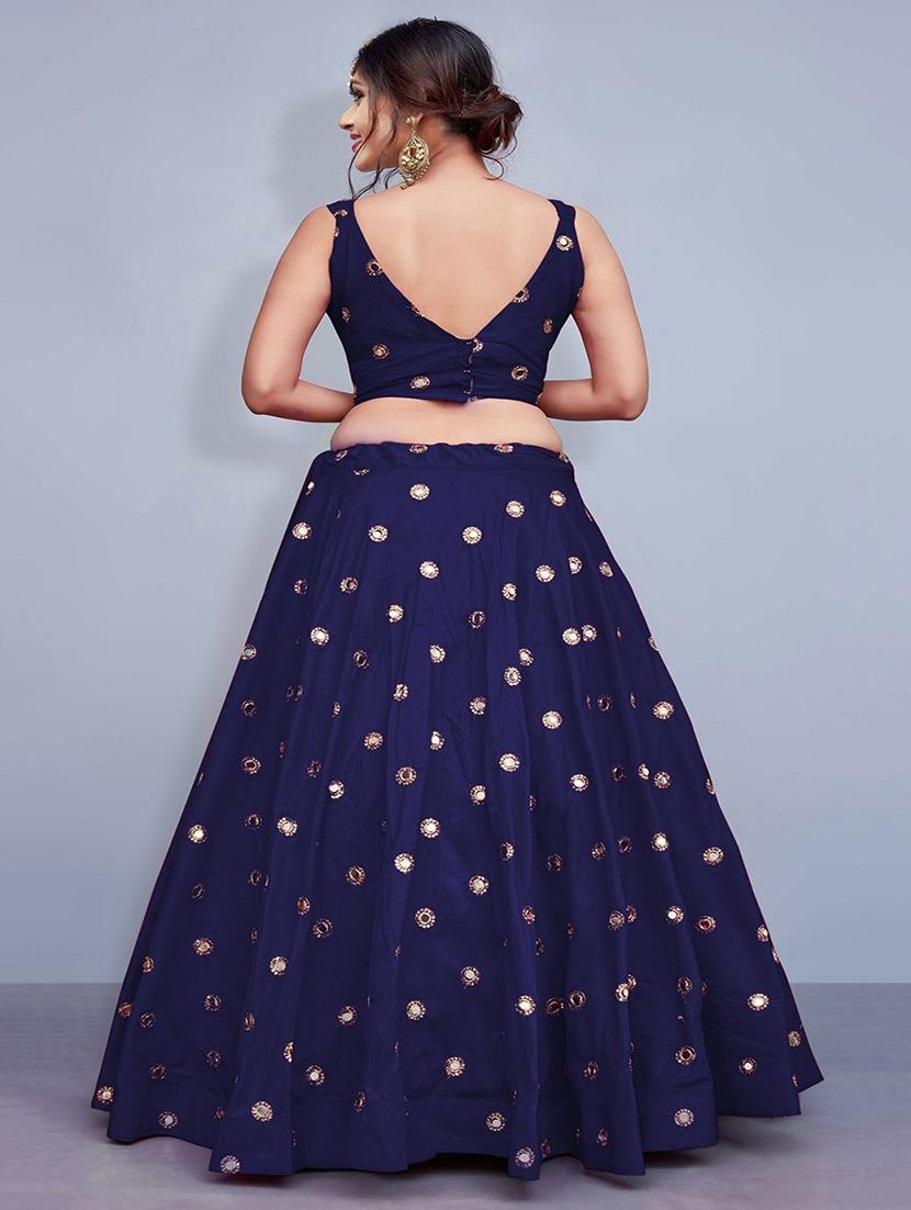 embroidered flared lehenga - 17558576 - Zoom Image - 2