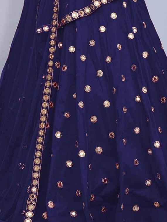 embroidered flared lehenga - 17558576 - Zoom Image - 3