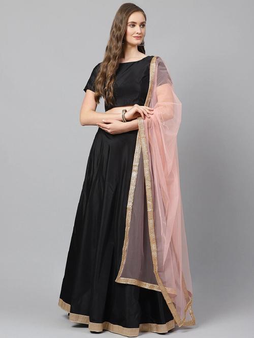solid flared lehenga - 17558585 - Standard Image - 1