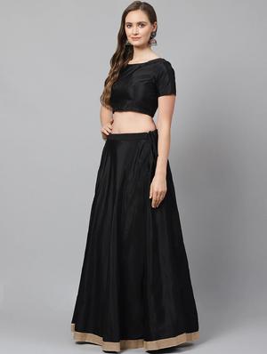 solid flared lehenga - 17558585 - Standard Image - 2