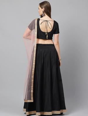 solid flared lehenga - 17558585 - Standard Image - 3
