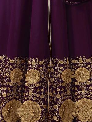 embroidered a-line gown - 17558591 - Standard Image - 2