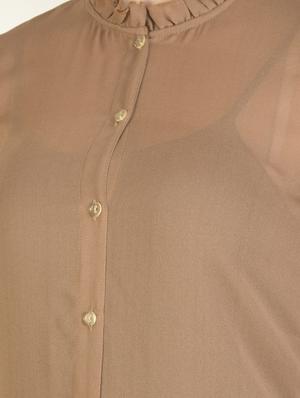 mandarin neck solid top - 17559021 - Standard Image - 5