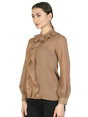 ruffle detail solid top - 17559043 - Standard Image - 2