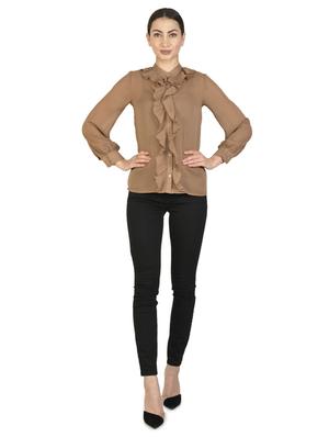 ruffle detail solid top - 17559043 - Standard Image - 4