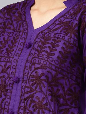 chikankari straight kurta - 17559062 - Standard Image - 4
