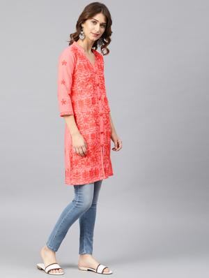 chikankari straight kurta - 17559066 - Standard Image - 4
