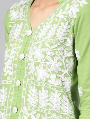 chikankari straight kurta - 17559067 - Standard Image - 5