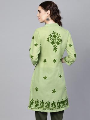 chikankari straight kurta - 17559068 - Standard Image - 3