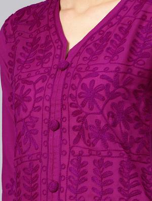 chikankari straight kurta - 17559069 - Standard Image - 4
