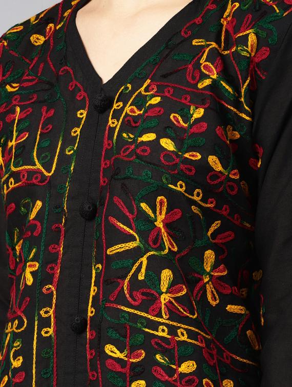 chikankari straight kurta - 17559071 - Zoom Image - 5