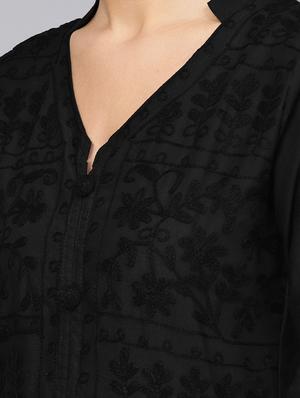 chikankari straight kurta - 17559073 - Standard Image - 4