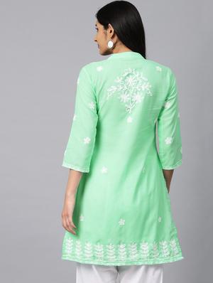 chikankari straight kurta - 17559078 - Standard Image - 3