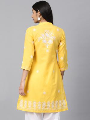 chikankari straight kurta - 17559080 - Standard Image - 3