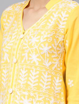 chikankari straight kurta - 17559080 - Standard Image - 5