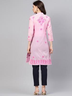 chikankari straight kurta - 17559081 - Standard Image - 2